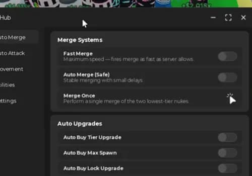 Merge a Nuke Script - Auto Merge, Auto Upgrades, Auto Attack